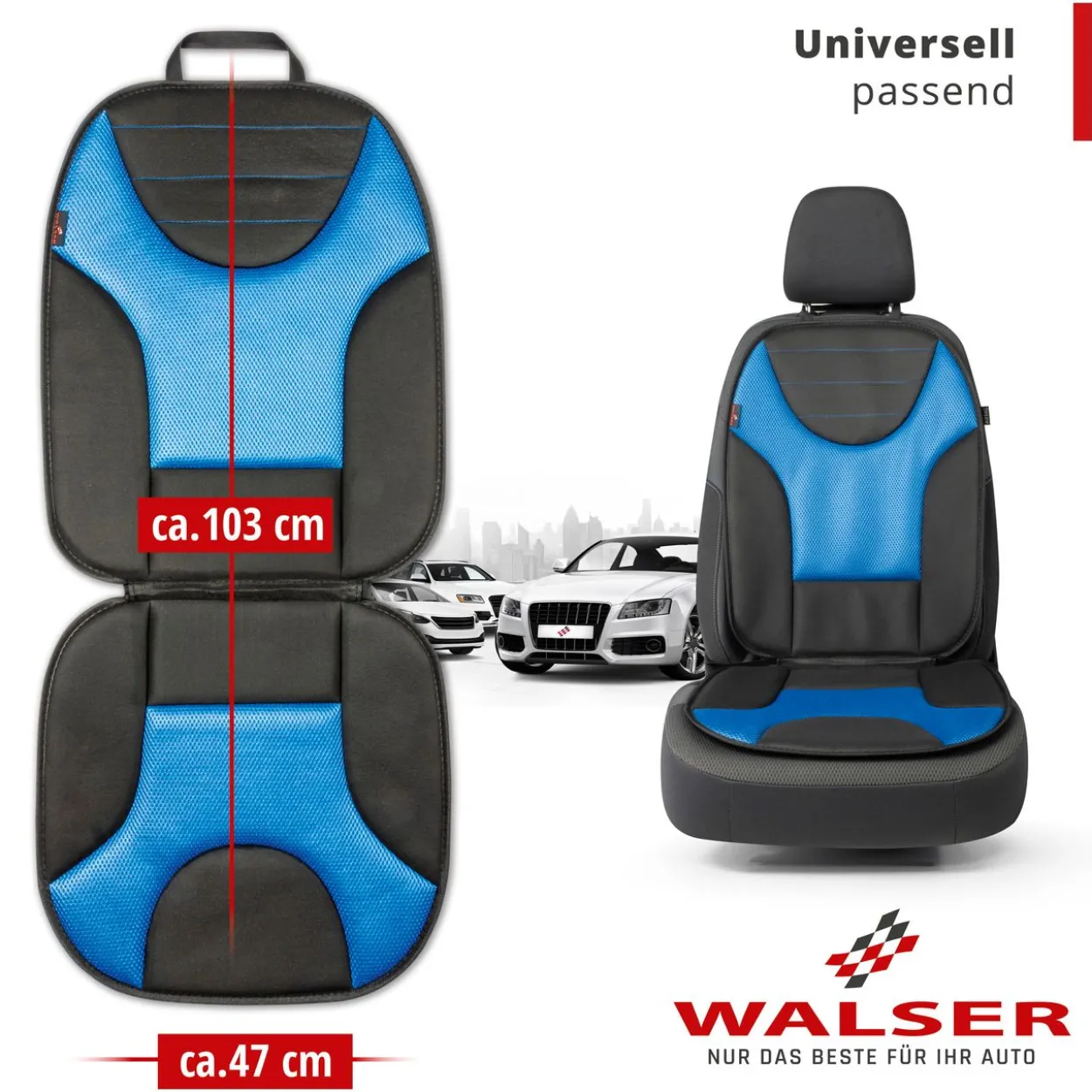 Sitzaufleger Grafis schwarz-blau