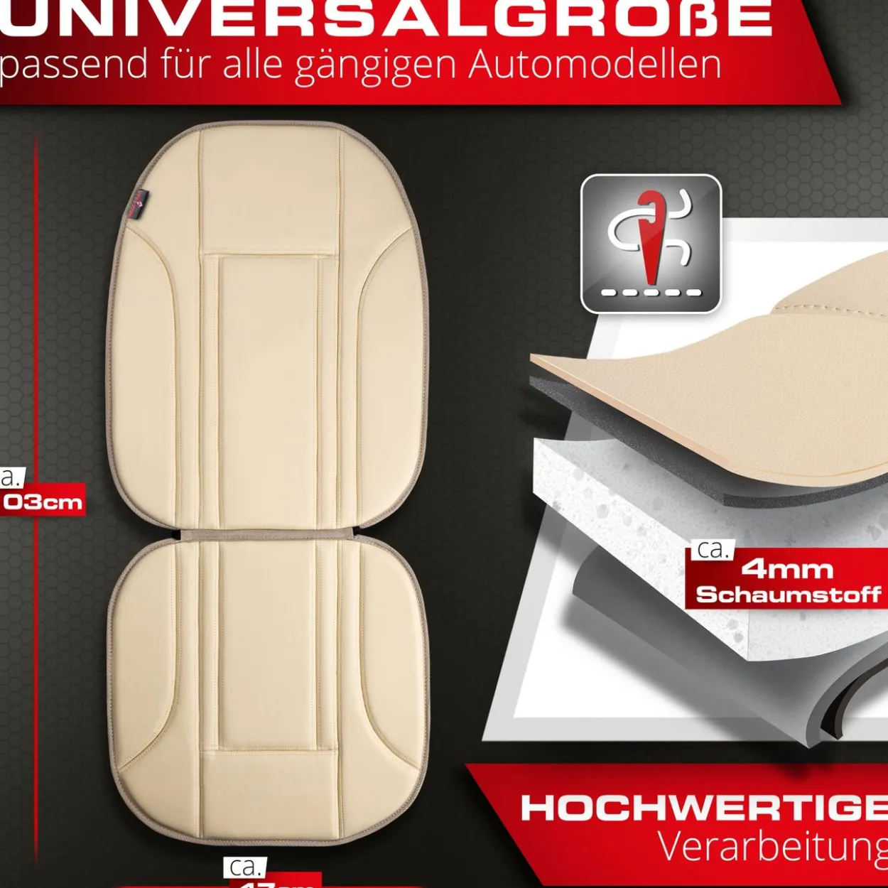 Sitzaufleger Ravenna beige