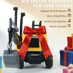 Sitzbagger Aufsitzbagger mit Schaufel drehbar Aufbau verstellbar Rückenlehne