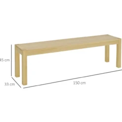 Sitzbank 3-Sitzer Holzbank Essbank im Landhaus-Stil, Küchenbank für Küche