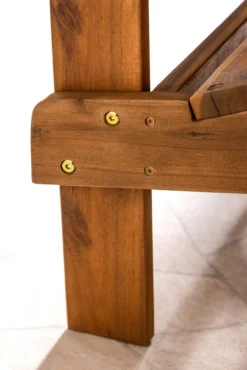 2-Sitzer Adirondack-Gartenbank aus Akazienholz, ca. 125 x 80 x 94 cm - Dunkelbraun