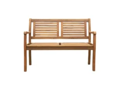 2-Sitzer Gartenbank aus Akazienholz, ca. 119 x 90 x 57 cm - Braun