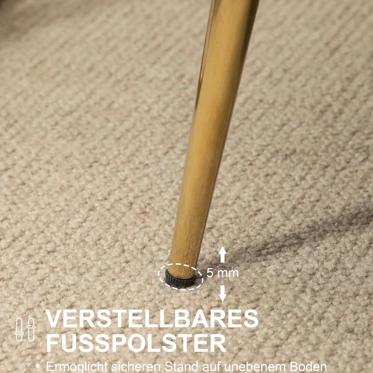 2 Sitzer Sofa Couch, gepolsterter Polstersofa mit Armlehne Samtopik Creme