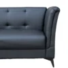 3-Sitzer Sofa in Lederoptik, ca. 213 x 88 x 80 cm - Schwarz