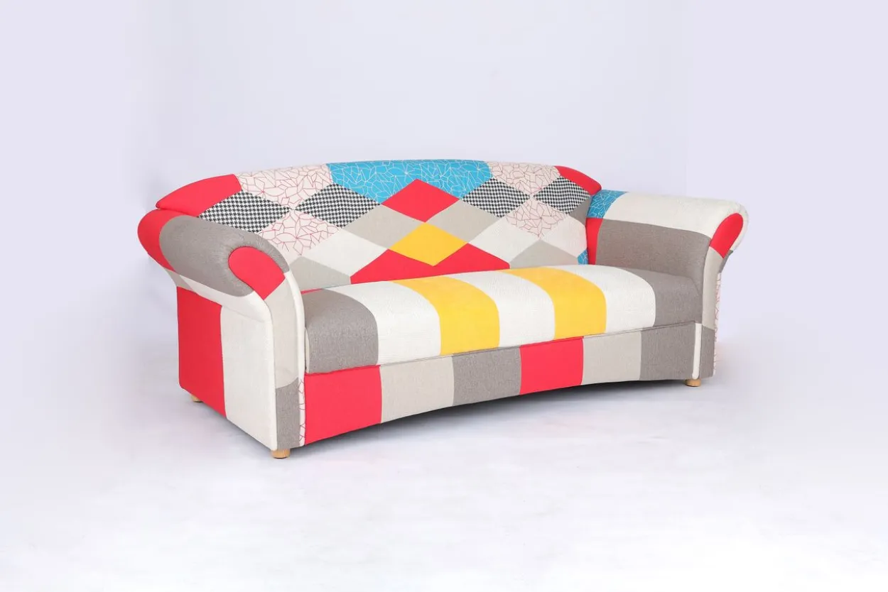 3-Sitzer Sofa Loretta, ca. 204 x 83 x 85 cm – Bunt
