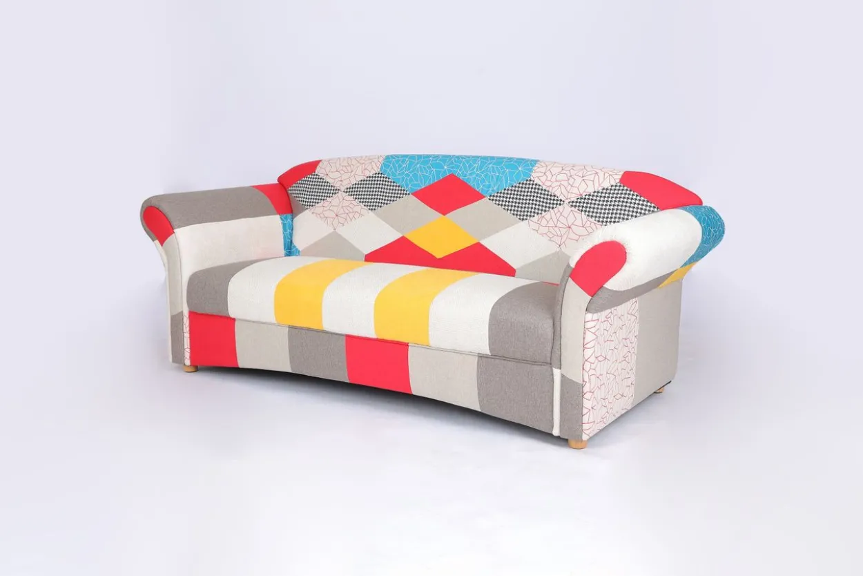 3-Sitzer Sofa Loretta, ca. 204 x 83 x 85 cm – Bunt