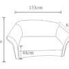 2-Sitzer Sofa Loretta, ca. 153 x 83 x 85 cm - Grau