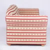 3-Sitzer Sofa Loretta, ca. 204 x 83 x 85 cm – Rot gestreift & Blumenmuster