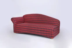 3-Sitzer Sofa Loretta mit linker Armlehne, ca. 193 x 83 x 85 cm - Rot Kariert