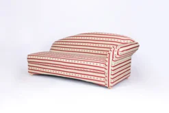 3-Sitzer Sofa Loretta mit rechter Armlehne, ca. 193 x 83 x 85 cm – Rot gestreift & Blumenmuster