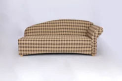 3-Sitzer Sofa Loretta mit rechter Armlehne – Kariert & Braun