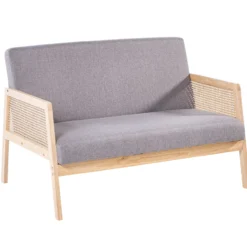 2-Sitzer Sofa mit Armlehne, ca. 115 x 76,5 x 76,5 cm - Grau