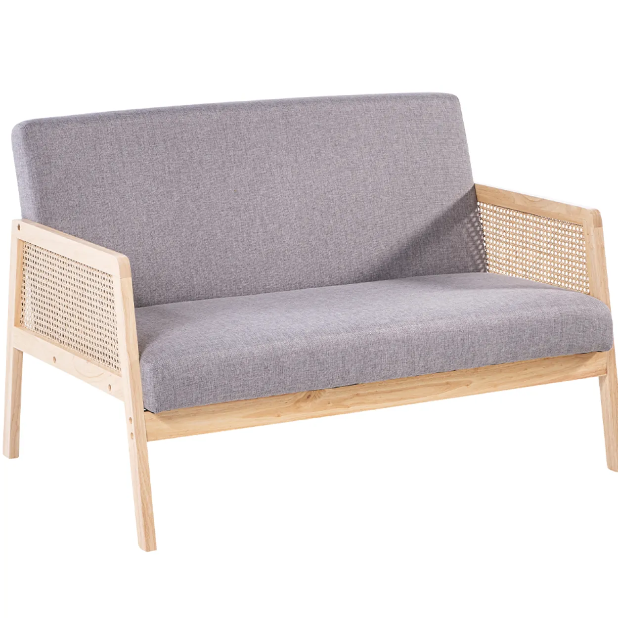 2-Sitzer Sofa mit Armlehne, ca. 115 x 76,5 x 76,5 cm - Grau