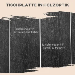 Sitzgruppe klappbar 7tlg. Balkonset 1 Tisch+6 Stühle Sitzgarnitur Aluminium Mesh Schwarz