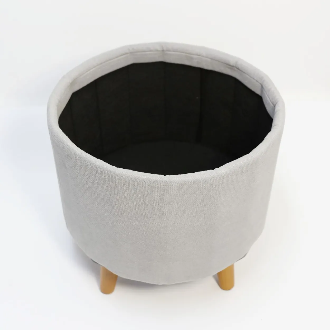 Sitzhocker mit Stauraum, ca. 40 x 40 x 40 cm – Grau