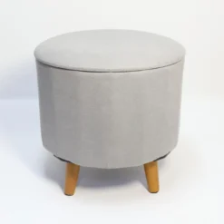 Sitzhocker mit Stauraum, ca. 40 x 40 x 40 cm – Grau