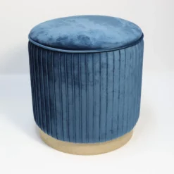 Sitzhocker mit Stauraum und abnehmbarem Deckel, ca. 42 x 42 x 43 cm – Blau