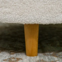 Sitzhocker Ottomane mit Stauraum Runder Polsterhocker mit Klappdeckel