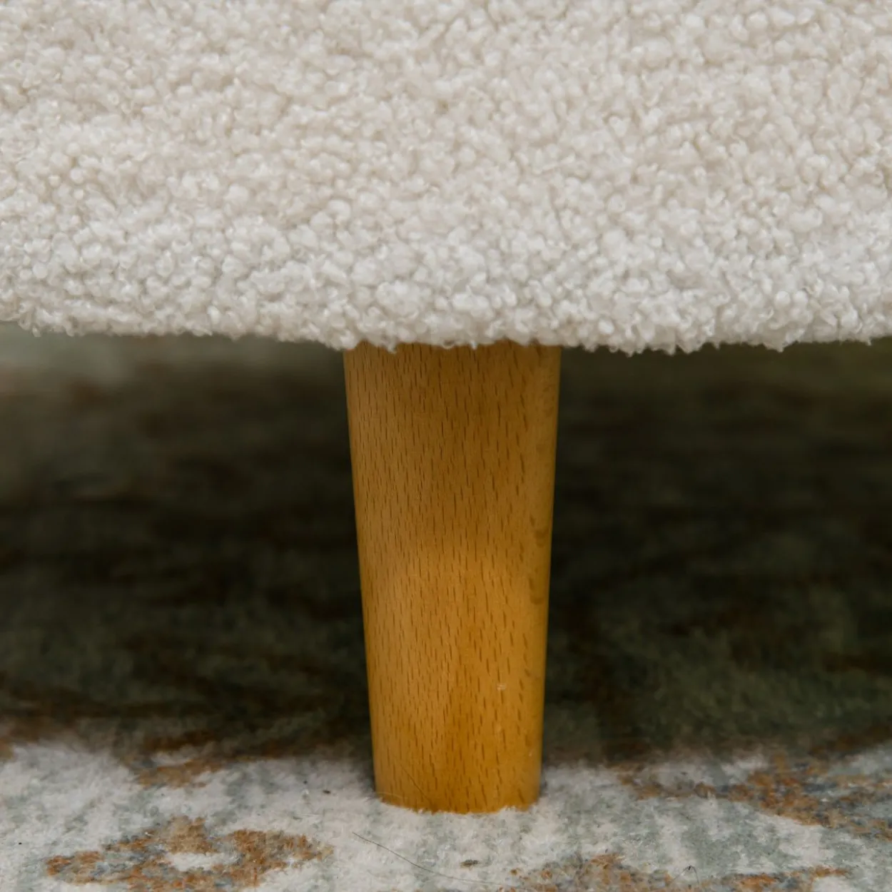 Sitzhocker Ottomane mit Stauraum Runder Polsterhocker mit Klappdeckel
