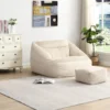 Sitzsack mit Hocker COZY – Beige