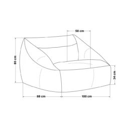 Sitzsack Sessel COZY Anthrazit