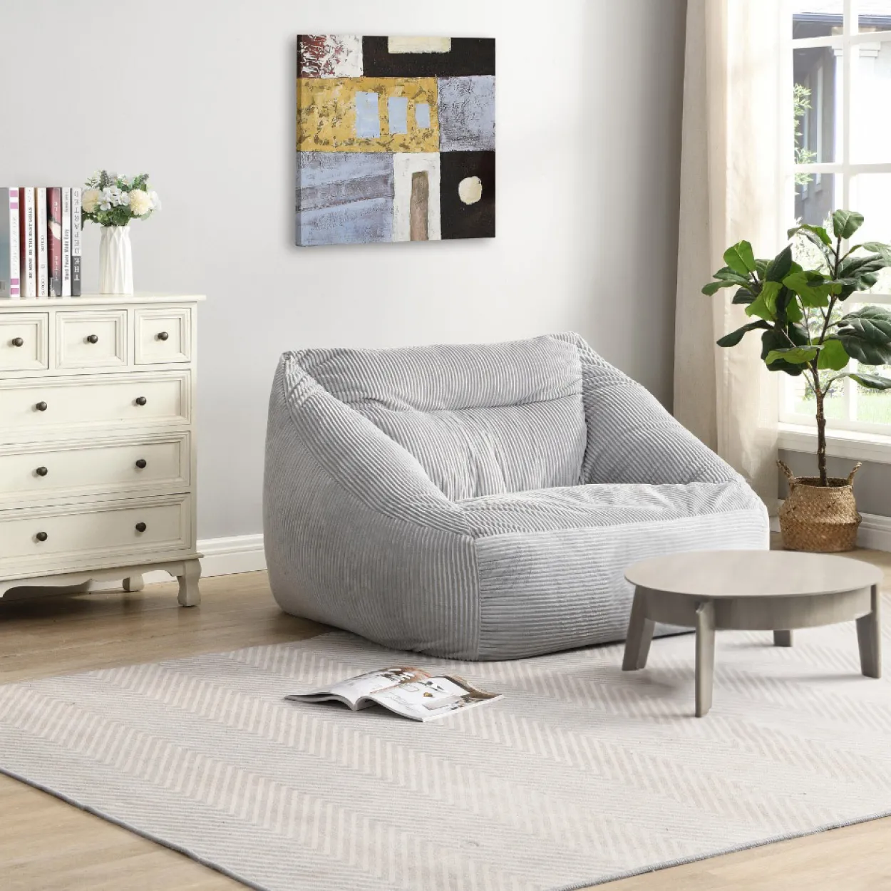 Sitzsack Sessel COZY - Hellgrau