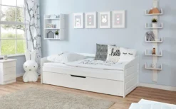 Sofabett Micki Buche weiß Var 1 - mit Zusatzbett