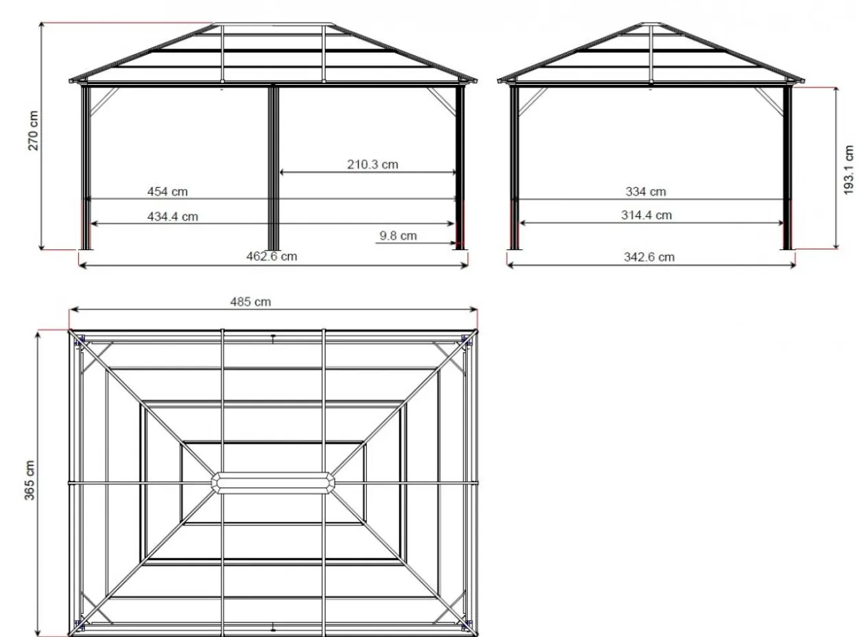 Sojag Aluminium Pavillon Meridien 12x16