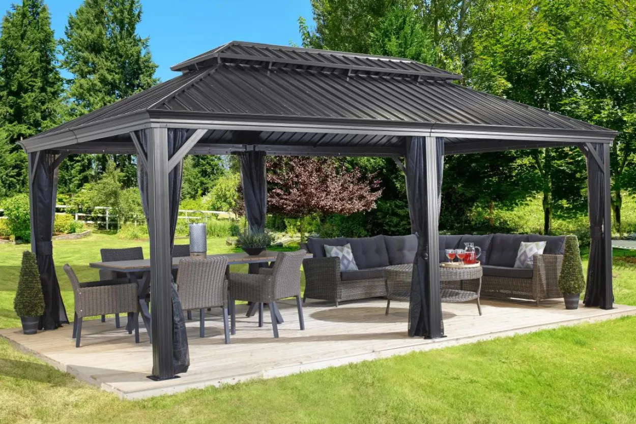 Sojag Aluminium Pavillon Messina 12x20 anthrazit