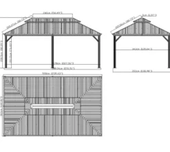 Sojag Aluminium Pavillon Messina 12x20 anthrazit