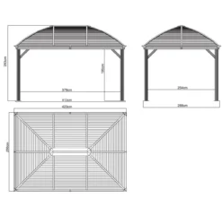 Sojag Aluminium Pavillon Moreno 10x14 anthrazit