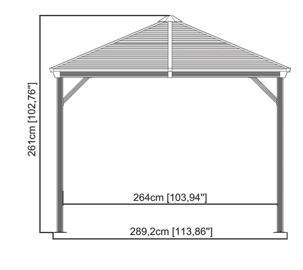 Sojag Aluminium Pavillon Ventura 10x14