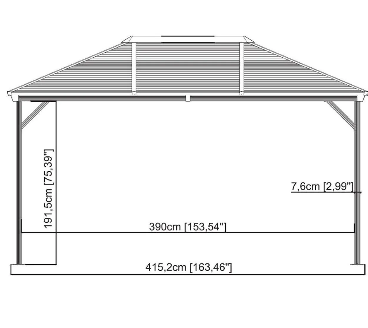 Sojag Aluminium Pavillon Ventura 10x14