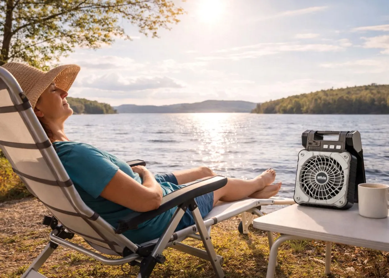 Solar Camping Ventilator SCF 5000 beige-schwarz