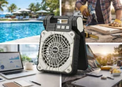 Solar Camping Ventilator SCF 5000 beige-schwarz