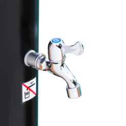 Solardusche Premium mit Hand-/Fußdusche & Ablagekorb gebogen, ca. 20 Liter - Schwarz