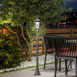 Solar Gartenlaterne 127 cm Gartenlampe mit Kaltweiß LED Licht, IP44