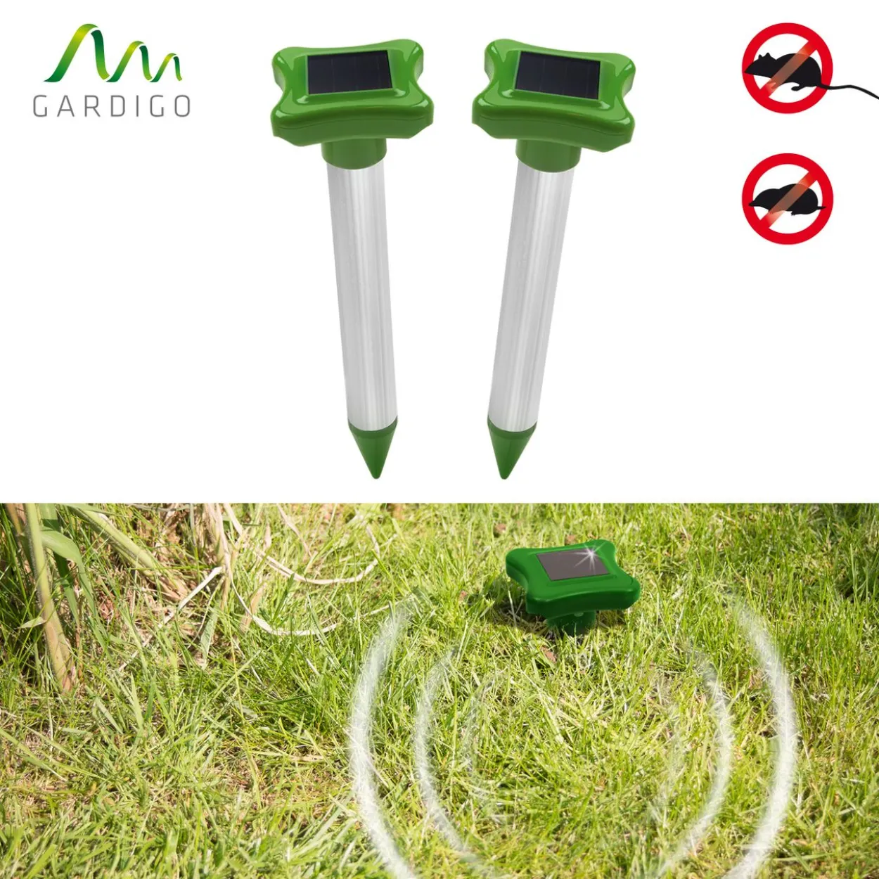 Solar-Maulwurfabwehr 2er-Set