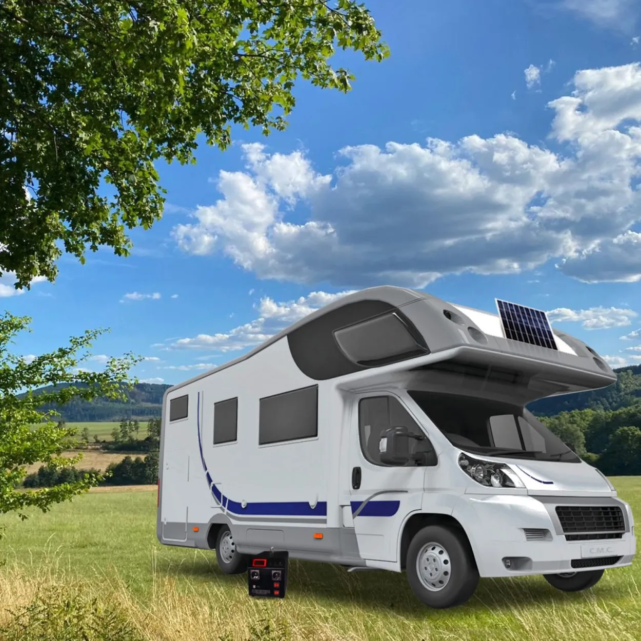 Solarpanel 60W mit Powerpack 300W