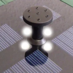 Solar-Springbrunnen mit Fernbedienung rund grün V2