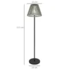 Solar Stehlampe Rattan Solarlampen mit Lichtsensor 25 LED-Lichte Solarleuchte