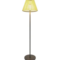 Solar Stehlampe Rattan Solarlampen mit Lichtsensor 25 LED-Lichte Solarleuchte