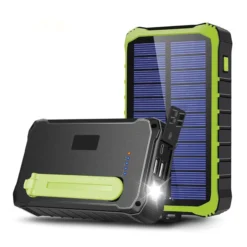 Solar USB Powerbank „Crank10“ 10.000 mAh Schwarz