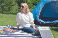 Solarventilator Camping Grau