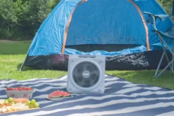 Solarventilator Camping Grau