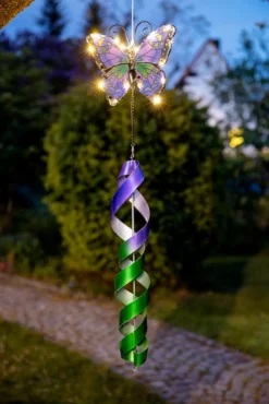 Solar Windspiel "Schmetterling"