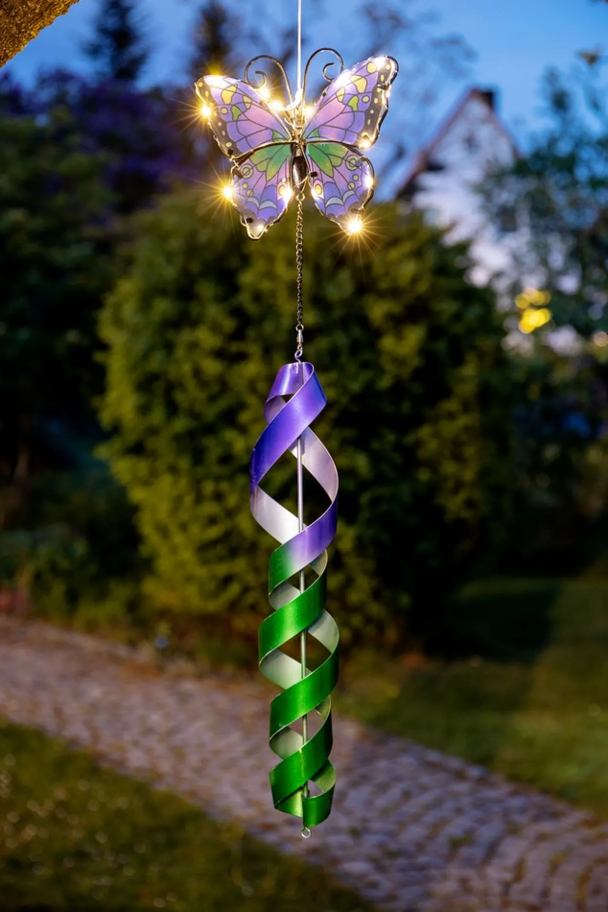 Solar Windspiel "Schmetterling"