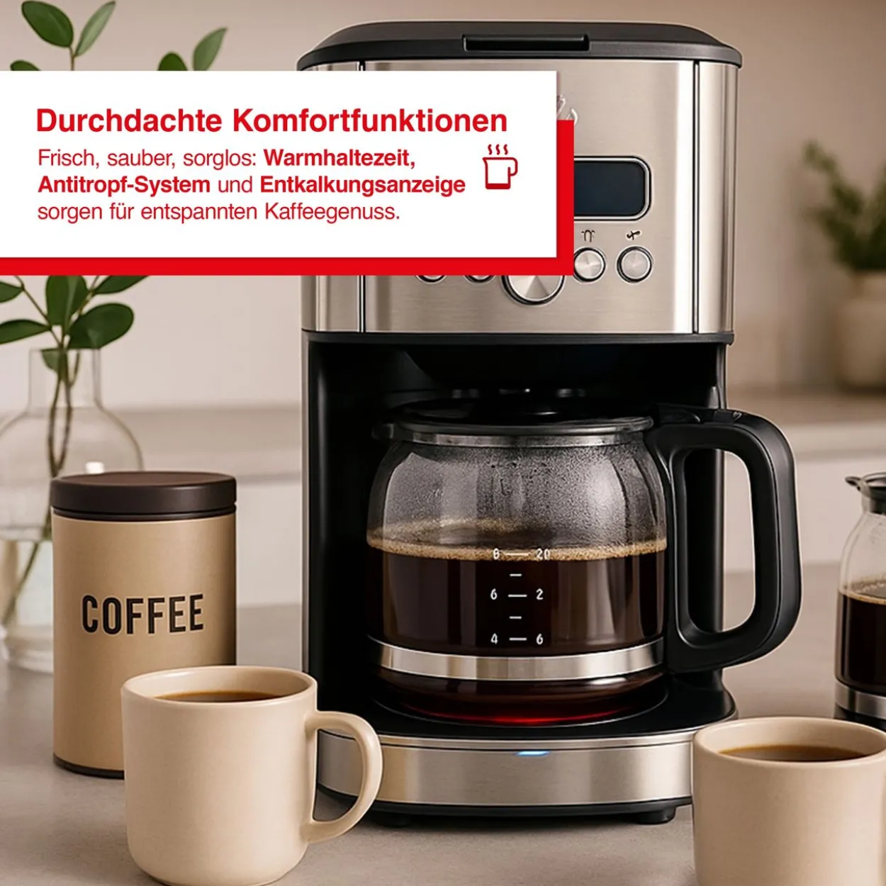 Solis Aroma Brewer (Typ 1021) Filterkaffeemaschine mit Warmhaltefunktion