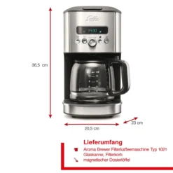 Solis Aroma Brewer (Typ 1021) Filterkaffeemaschine mit Warmhaltefunktion