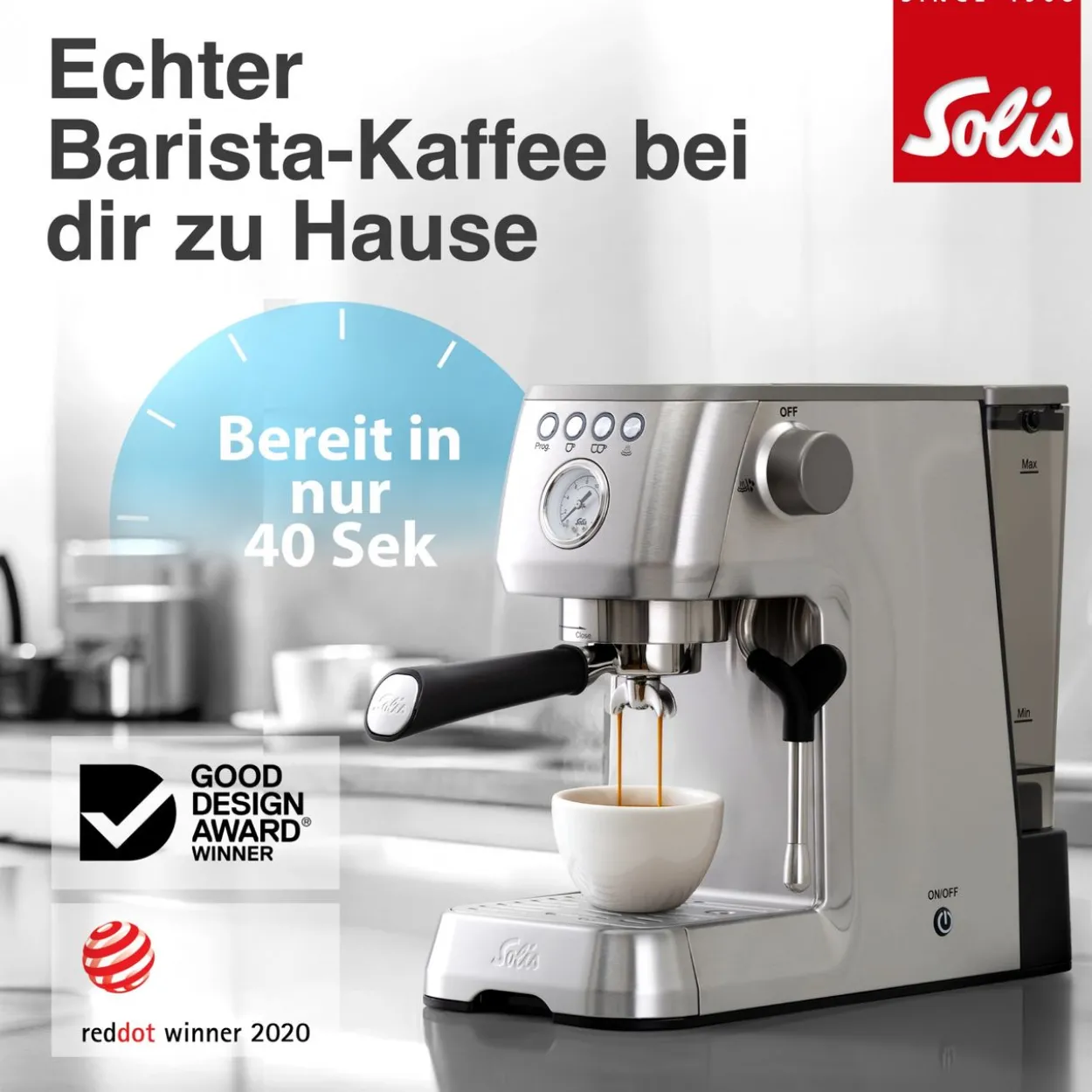 Solis Barista Perfetta Plus (Typ 1170) v2 - si halbautomatische Espressomaschine